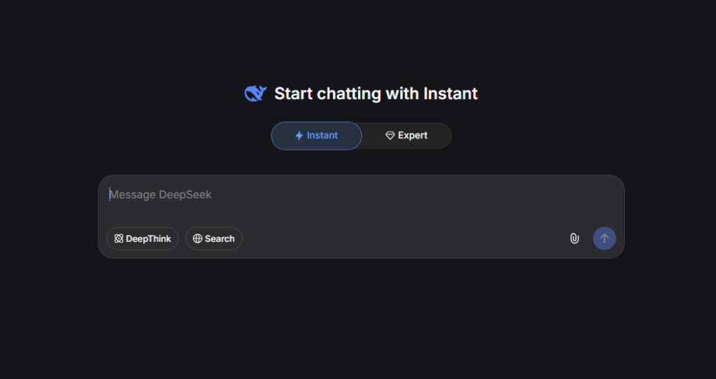 Interface of deepseek