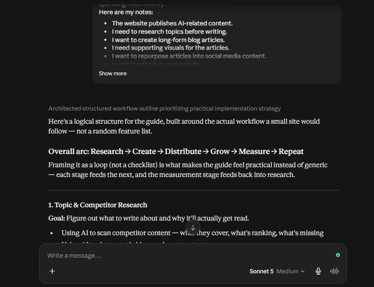 using claude for long form writing