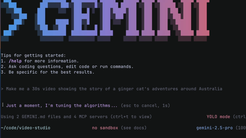 interface of gemini cli