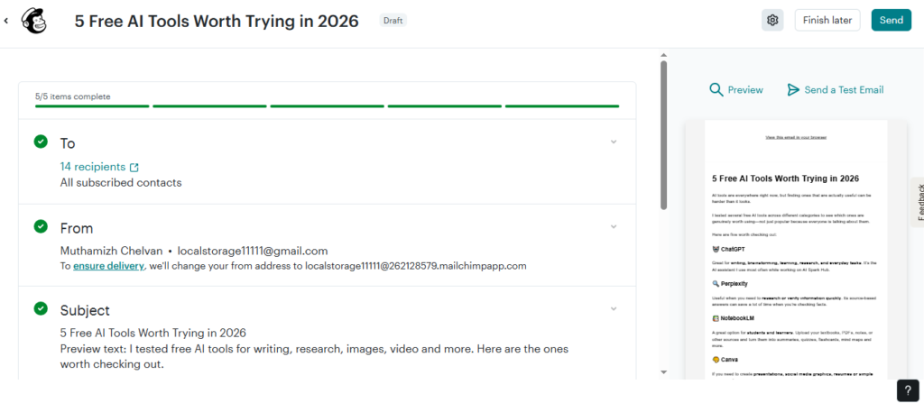 mailchimp email marketing