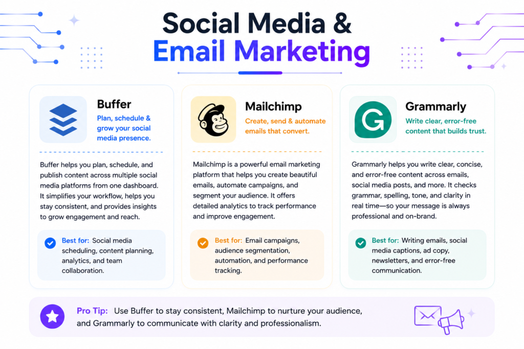 ai tools for social media & email marketing